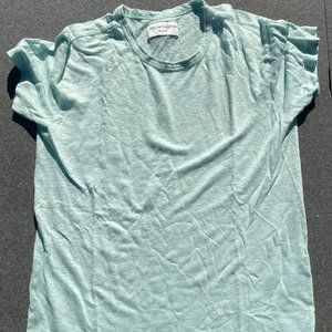 Mint Green Officine Generale Linen T-shirt